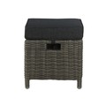 Alaterre Furniture Asti All-Weather Wicker Outdoor 15" Square Ottomans with Cushions, Set of 2 AWWF02FF